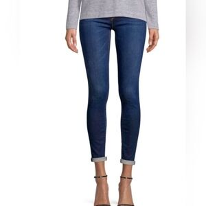 Hudson Shine Midrise Skinny Dark Denim Jeans Size 28